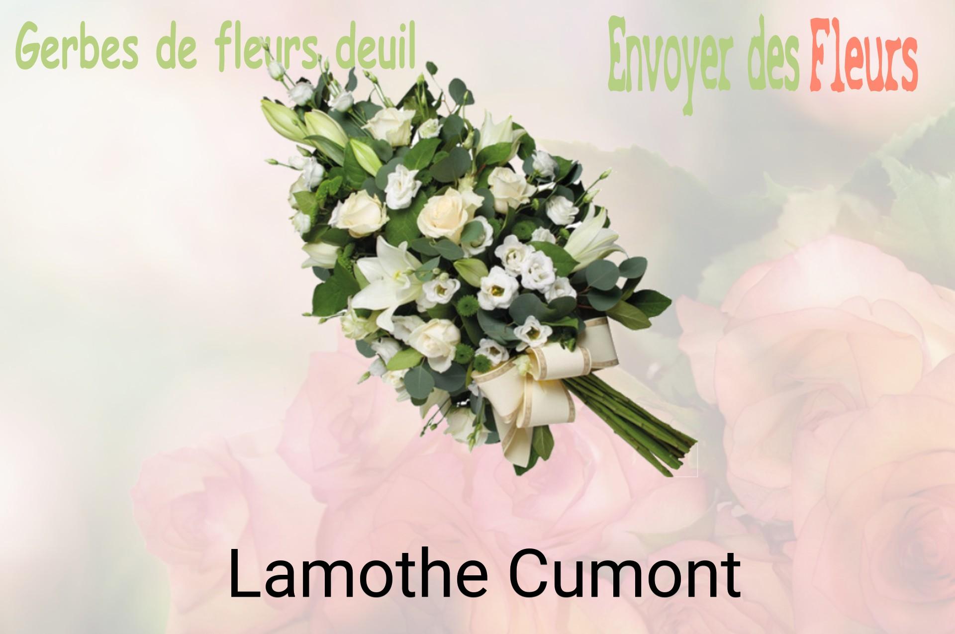 Gerbe de fleurs de deuil livrée à Lamothe-Cumont